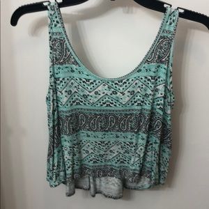 Teal cropped tank
